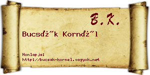 Bucsák Kornél névjegykártya